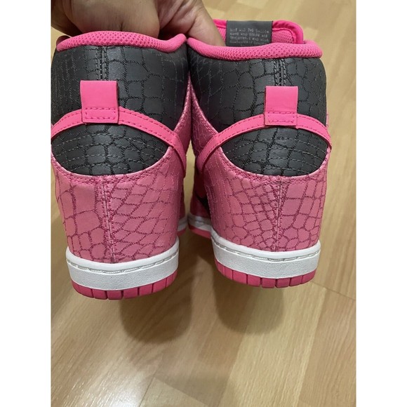 Nike Dunk Sky Hi High Wedge Heel Snake Print NIKEiD Womens Pink Shoe Size 7 - Picture 7 of 9